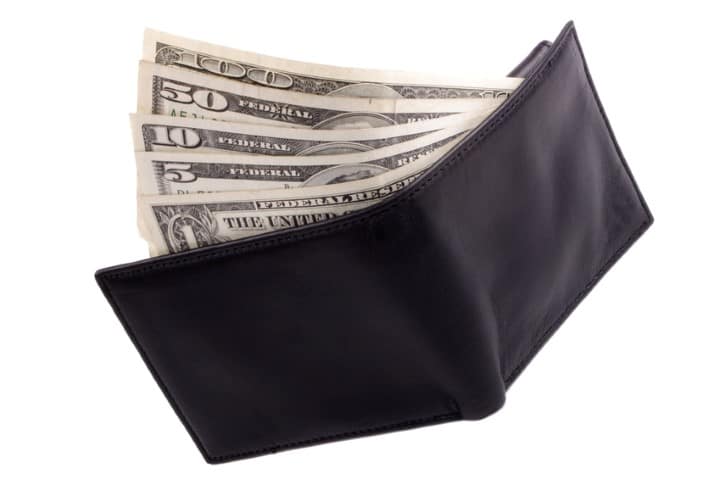 Dollars in a wallet