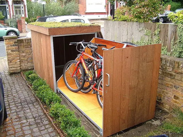 bike shed front garden