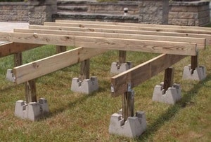 how to build a shed foundation with deck blocks