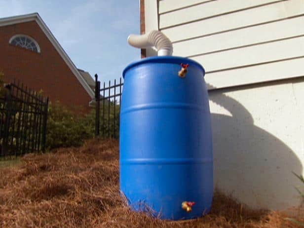 rain barrel setup